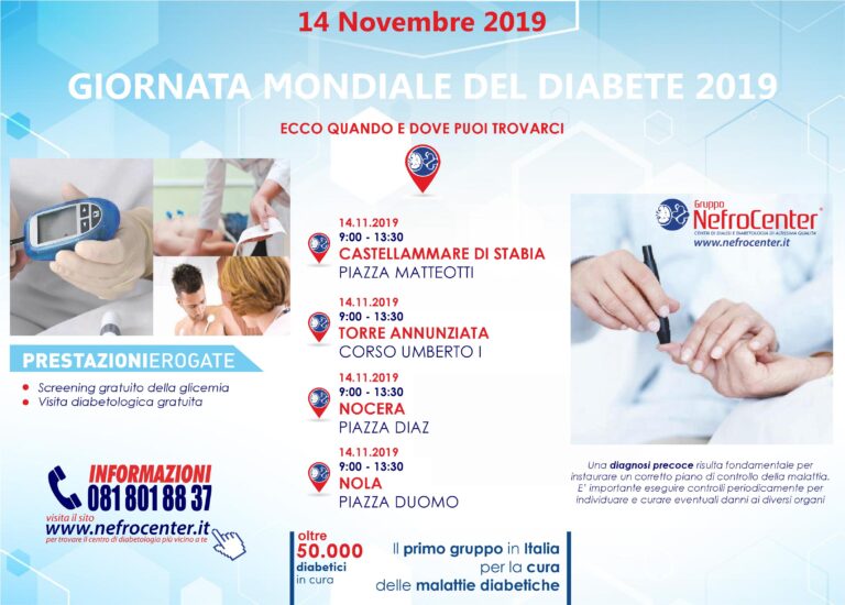 Giornata Mondiale Diabete Nefrocenter