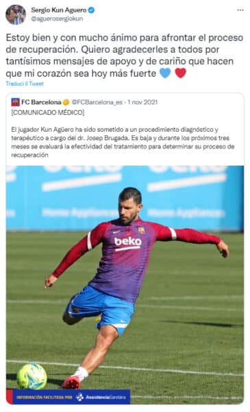 Sergio Aguero cuore